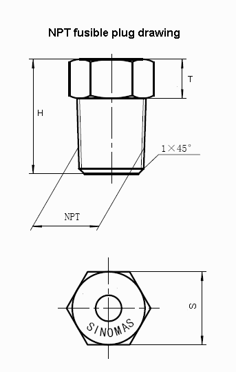 drawing of fusible plug